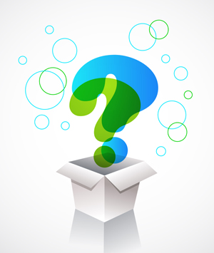 box with question mark icons