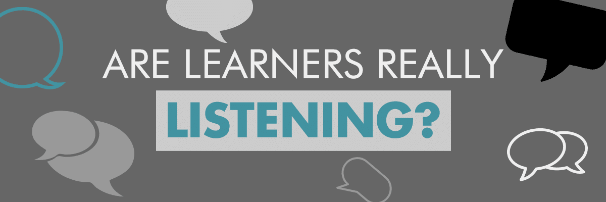 Blog banner about the use of audio in elearning
