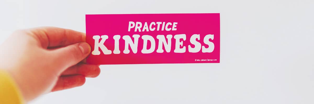 Hand Holding Practice Kindness Sticker