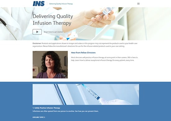 <h1><span style="color: #333333"> INFUSION NURSES SOCIETY INCREASES CONFIDENCE WITH DIGITAL LEARNING </h1>