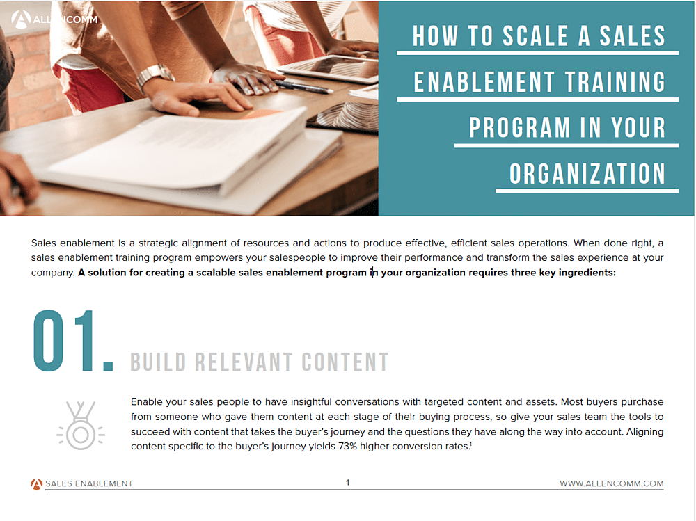 How to scale a sales enablement training program in your organization.