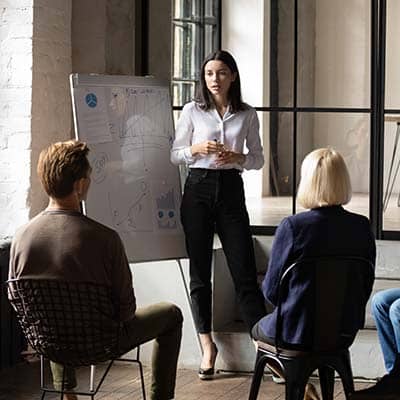 Learning and Development professionals in a meeting