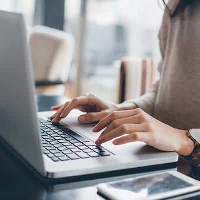 Person developing an employee training program